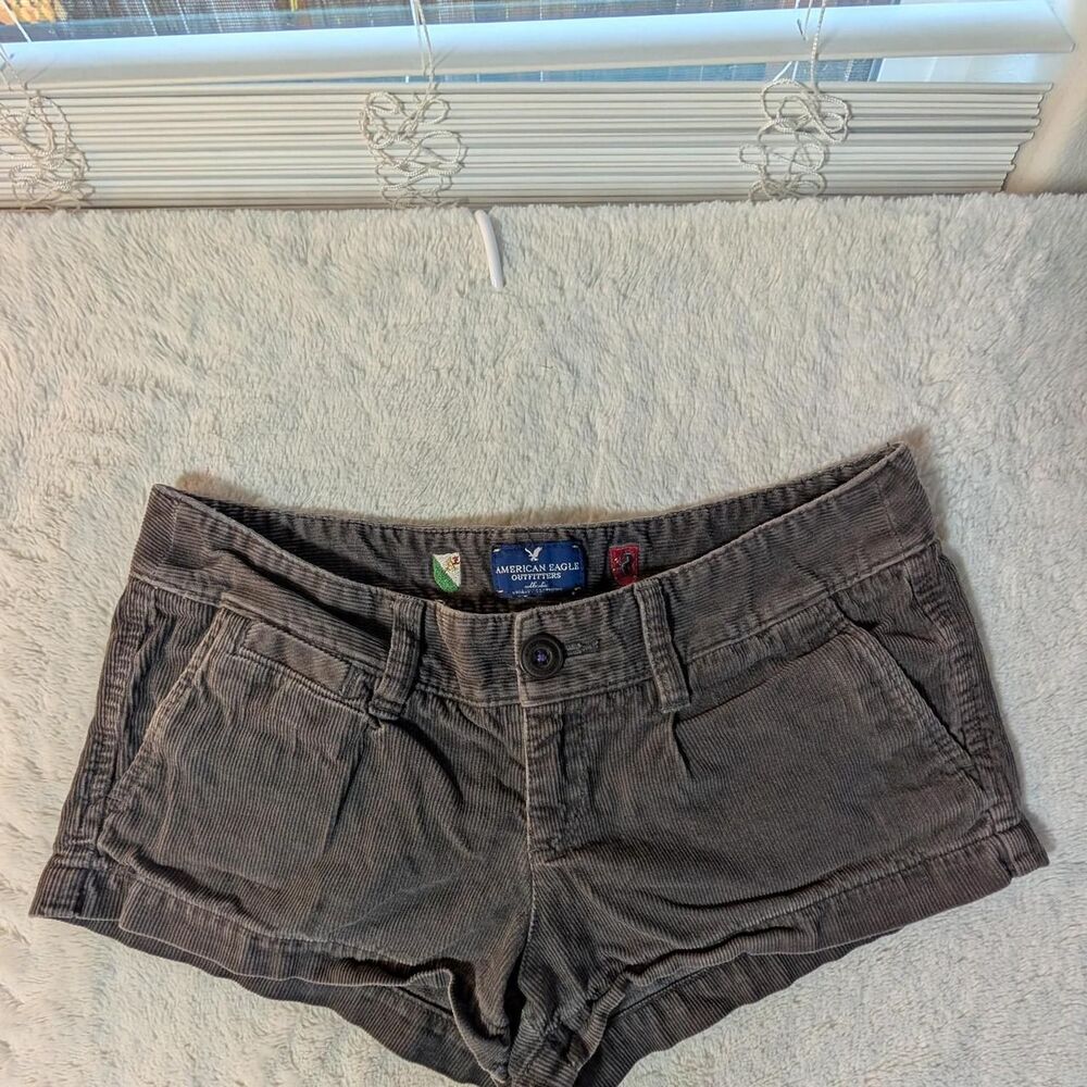 American-eagle Women's Grey and Black Shorts